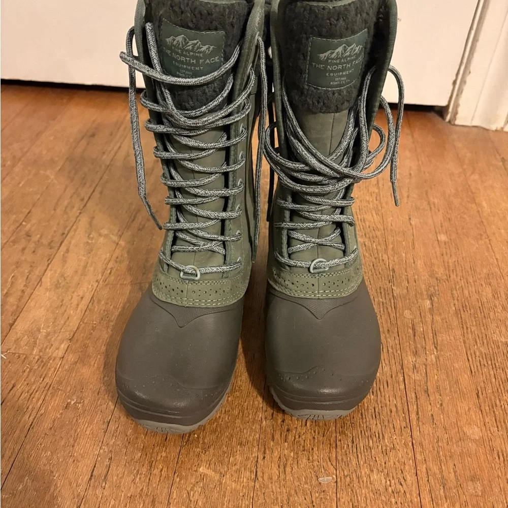 The North Face Women's Olive and Dark Brown Shellista II Winter Boots - Picture 3 of 5